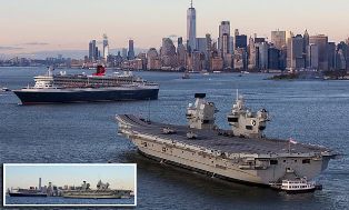 Dua Kapal Raksasa Inggris Sambangi New York 